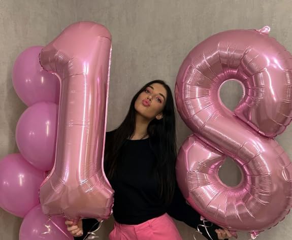 Pearl Pink Number 1 Balloon 40 inch, Balloon numbers party supplies, deco photo - Image 7