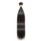 Straight Bundles Human Hair Color 1B Bundles Brazilian Virgin Remy Hair Single Bundle 24 Inch Double Weft Soft and Silky Natural Black Straight Bundle Hair Weave 100g