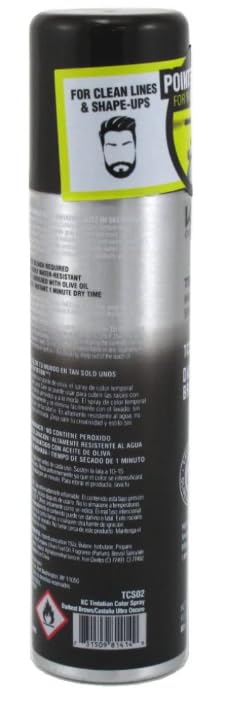 Tintation Temporary Hair Color Spray, 2.82 oz Darkest Brown, (Pack of 8)