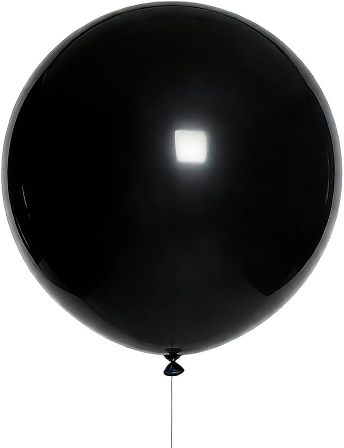 Black Balloons Party Decorations 10 Pack 36 inch Round Halloween Latex Balloons by BOMSI