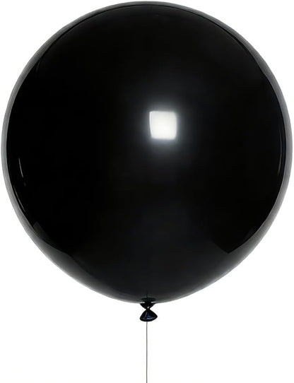 Black Balloons Party Decorations 10 Pack 36 inch Round Halloween Latex Balloons by BOMSI