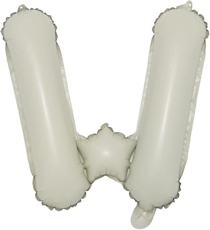 16 inch Cream Letter A to Z Alphabet Number 0-9 Foil Balloons Letter Birthday by RUIANSI