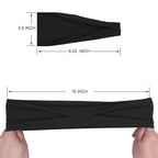 Fashion Headbands For Women Wide Headband Yoga Workout Head Bands Hair Accessories Band Black White Gray 6 Pack