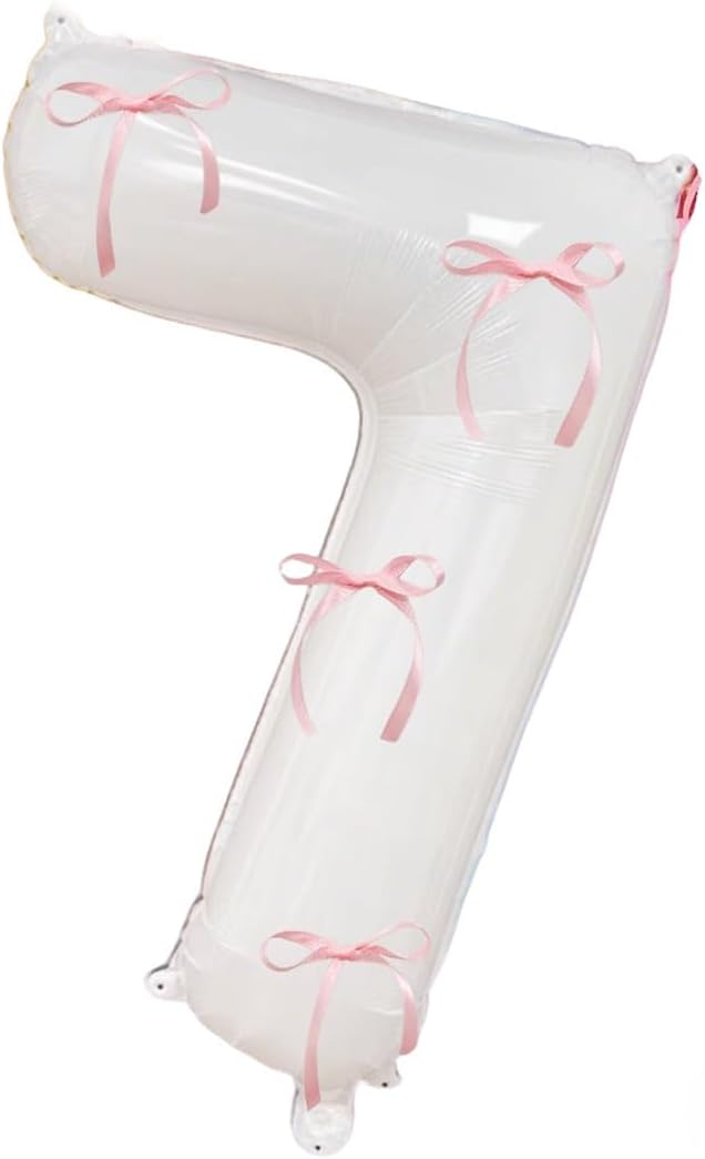 32 Inch White Number Foil Balloon by Tsangbaby