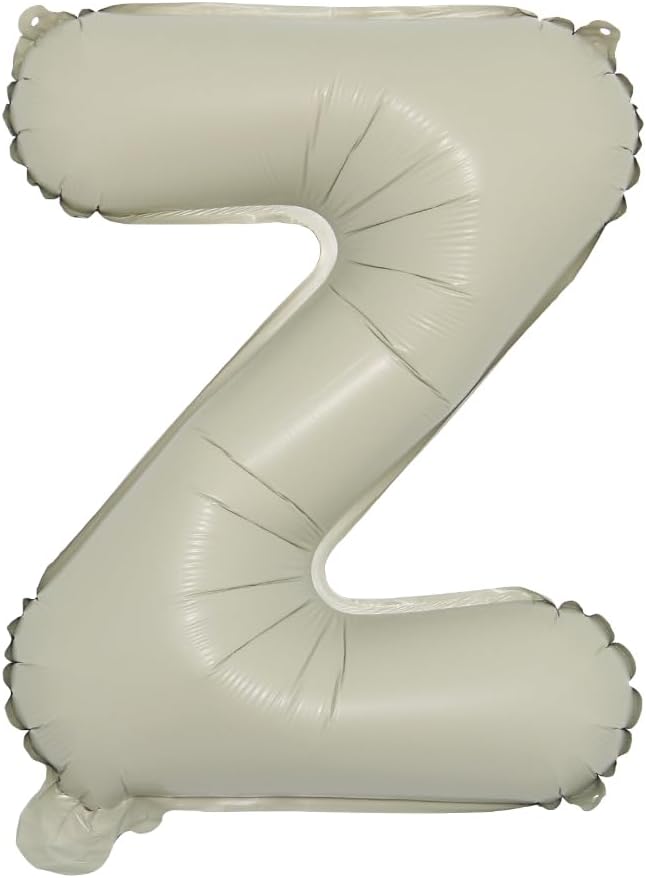 16 inch Cream Letter A to Z Alphabet Number 0-9 Foil Balloons Letter Birthday by RUIANSI