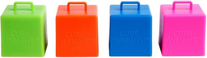 Creative Balloons™ Cube Weight – 65 g Neon Assorted Balloon Weights - Image 2