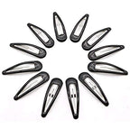 Dofash 5CM/2IN Epoxy Snap Hair Clips Metal Grips Tortie Accessories For Women (Epoxy Black)