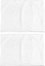 2pcs Satin Pillow Covers Envelope Closure Soft Smooth Pillowcase for Bed Bedroom Hair Protection Washable White