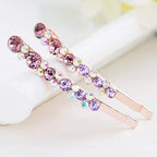 WHITEBRIDGE 10pcs Vintage Colorful Diamond Hair Bobby Pins Metallic Barrettes Hair Clips for Women Girls - Retro Colorful Hairpins Bobby Pins
