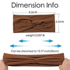 Artilady 6 Pack Wide Boho Headbands for Women - Soft Yoga Elastic Hair Bands for Girls Workout Running Sport Headwrap Non-slip Breathable (Warm Colors)