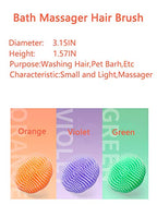 Hair Scalp Brush Dandruff Cleaning Brush Shower Scalp Shampoo Brush Scalp Massager Pack of 4 (Orange and Violet)