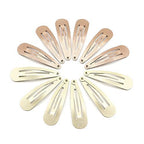 Dofash Snap hair clips metal grips 5cm/2in basic hair accessories star hair clips 12pcs (Blonde 6pcs+light brown 6pcs )