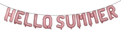 Hello Summer Balloons 16Inch Metallic Mylar Balloon by RUIANSI