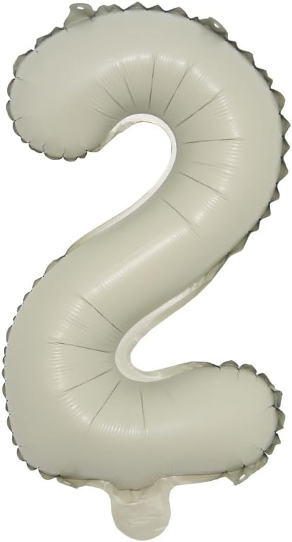 16 inch Cream Letter A to Z Alphabet Number 0-9 Foil Balloons Letter Birthday by RUIANSI