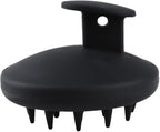 Silicone Scalp Massager Shampoo Brush Scrubber with Soft Bristles Exfoliator for Shower Dandruff Removal Wet Dry Hair Growth and Care Black