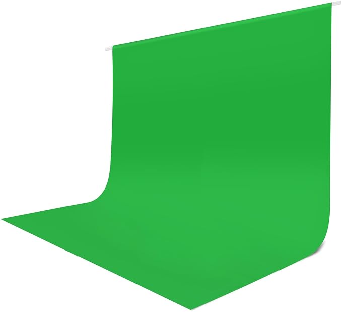 Green Screen Backdrop 10x10 ft, Chroma Key Greenscreen Background by JINSUI
