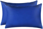 100% Mulberry Silk Pillowcases Set of 2 for Hair and Skin and Super Soft and Breathable Standard Size White/Queen/King