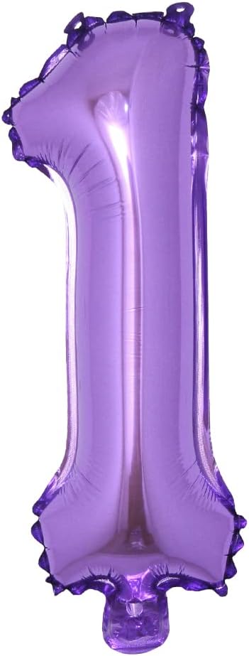 16 inch Purple Alphabet Letter and Number Balloons Set Package, Aluminum by RUIANSI