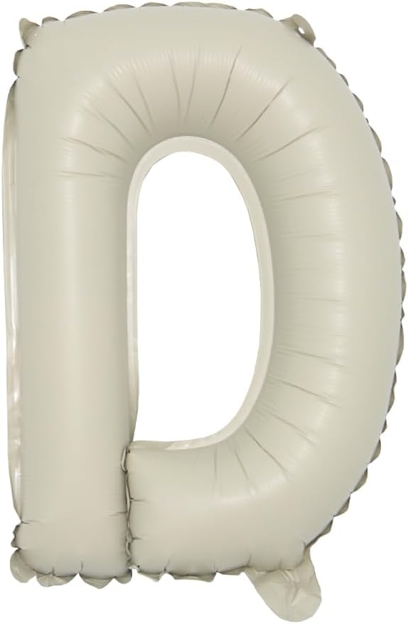 16 inch Cream Letter A to Z Alphabet Number 0-9 Foil Balloons Letter Birthday by RUIANSI