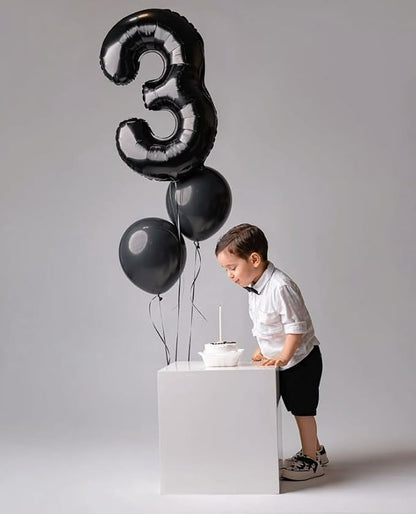 Numbers 20 Balloon 40Inch Black Balloons - Image 3