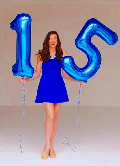 Navy Blue Number 5 Balloon 40 inch, 5th Birthday Party Balloons Decorations | - Image 5