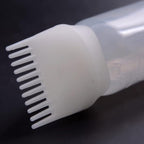 Hair Oil Applicator,Root Comb Applicator Bottle, Hair Dye Bottle 160ML Shampoo Bottle Hair Comb Applicator Bottle Brush Bottle for Hair Dyeing Tool White