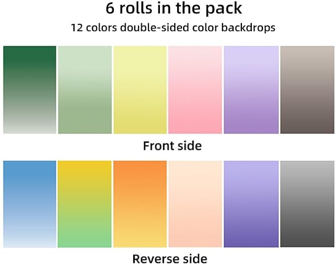 Yoocheese Photo Backdrop for Product Photography: 6pcs/12color Paper Background - Image 4