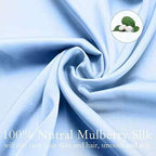Silk Pillowcase for Hair and Skin 2 Pack 100% Mulberry Silk Bed Pillowcase Hypoallergenic Soft Breathable Both Sides Silk Pillow Case with Hidden Zipper, Pillow Cases (Queen, Blue)