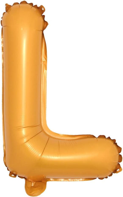 16" inch Single Orange Alphabet Letter Number Balloons Aluminum Hanging Foil by RUIANSI