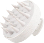 Scalp Massager Brush for Hair Growth – Silicone Scalp Scrubber & Scalp Exfoliator – Manual Scalp Massager Brush for Wet or Dry Use – Hair Massager Scalp Shampoo Brush Tool (Beige)