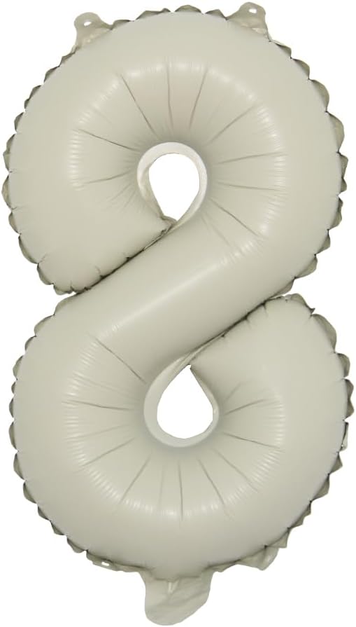 16 inch Cream Letter A to Z Alphabet Number 0-9 Foil Balloons Letter Birthday by RUIANSI