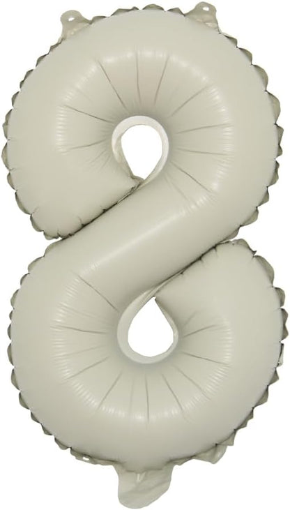 16 inch Cream Letter A to Z Alphabet Number 0-9 Foil Balloons Letter Birthday by RUIANSI