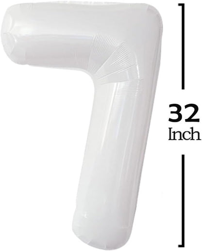 White 2027 Foil Number Balloons - Image 3