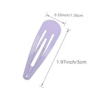 2 Inch Purple Hair Clips Barrettes Metal Snap Clips for Women Durable Water Drop Ideal Hair Accessories for Hairdressing Wedding and Everyday Use 20 pcs