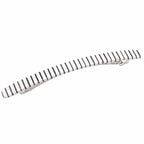 French Amie Long and Thin Black White Large 4” Handmade Celluloid Automatic Hair Clip Barrette for Women and Girls (Stripe)