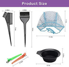 AHIER 23 Pack Hair Coloring Kit, Include Hair Dye Brush and Bowl Set, Highlight Cap Kit, Ear Cover, Gloves, Shawl, Shower Cap for DIY Salon Coloring Tools