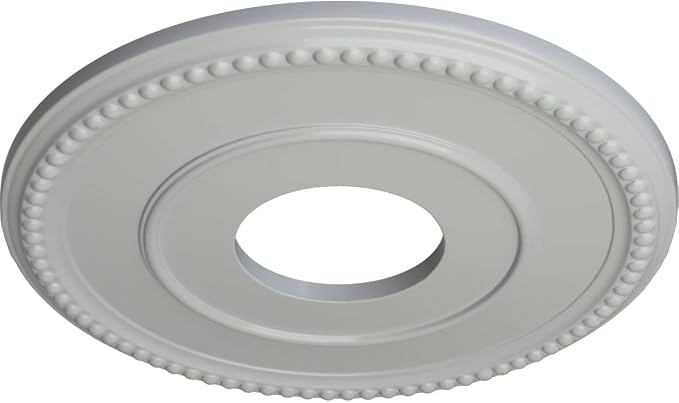 12 1/2"OD x 3 7/8"ID x 3/4"P Bradford Ceiling Medallion, Hand-Painted Frost - Image 2