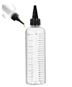 1 Pc Transparent Refillable Bottle for Hair Oil, Hair Oil Container for Scalp,Applicator Squirt Bottles for Liquids,16.9oz 500ml Plastic Squeeze Bottles With Clear Graduated Scale and Twist Top Cap
