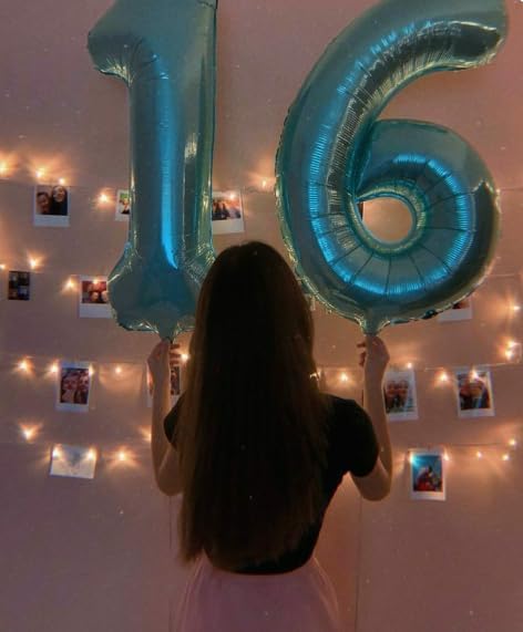 Pearl Blue Number 5 Balloon 40 inch, 5th Birthday Party Balloons Decorations | - Image 7