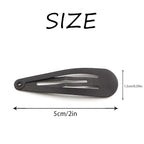 Dofash 12PCS Snap Hair Clips For Women-Non Slip & Metal Hair Barrettes, 5cm 2'' Small Clips For Thin & Fine Hair, Matte finished black