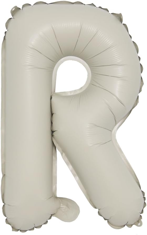 16 inch Cream Letter A to Z Alphabet Number 0-9 Foil Balloons Letter Birthday by RUIANSI
