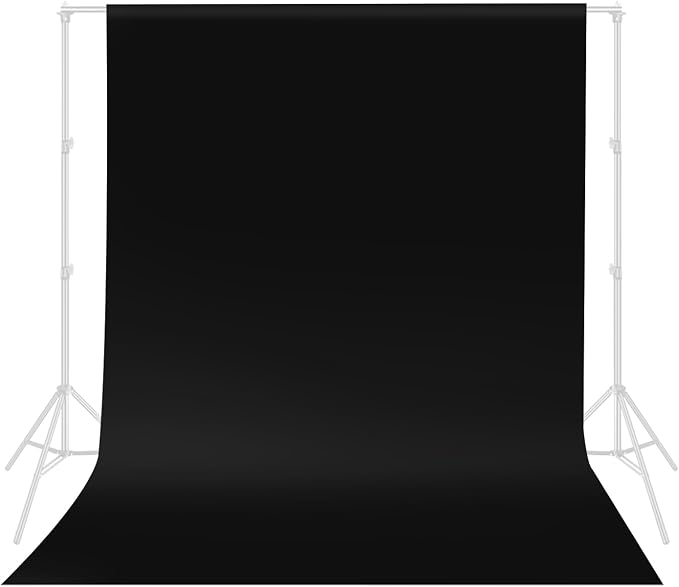 Hemmotop Black Backdrop Background Curtain 5x7 ft | Polyester, Drapes Well by Hemmotop