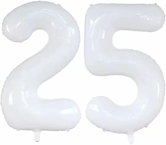 Number 25 Balloons for 25th Birthday Party Decorations, 42 Inch Jumbo Foil by GOER