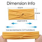Artilady 6 Pack Wide Boho Headbands for Women - Soft Yoga Elastic Hair Bands for Girls Workout Running Sport Headwrap Non-slip Breathable (Solid)