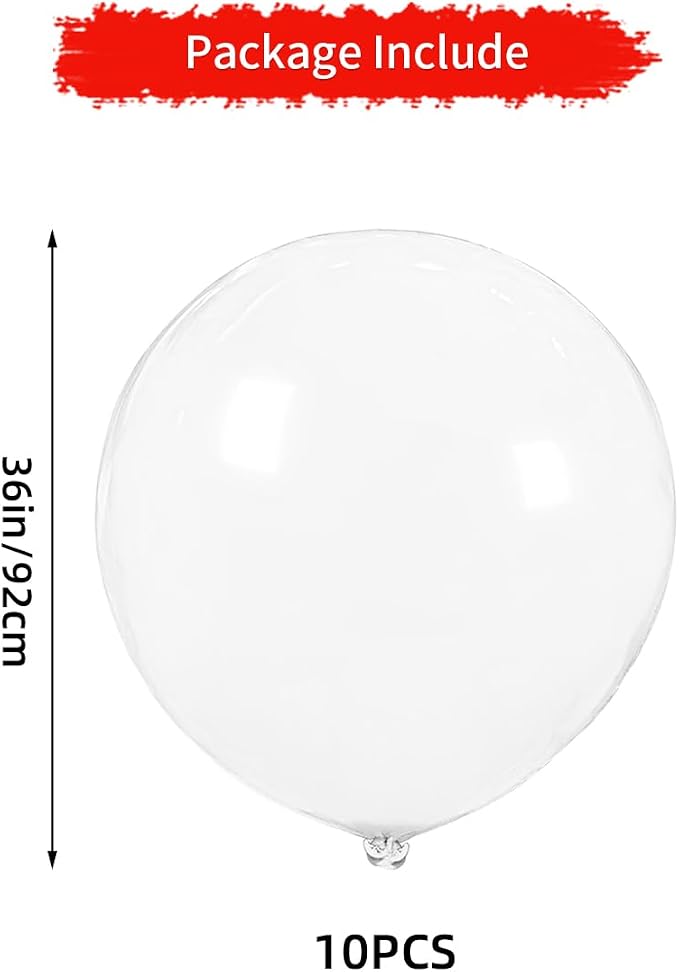 36 Inch White Balloons - Image 4