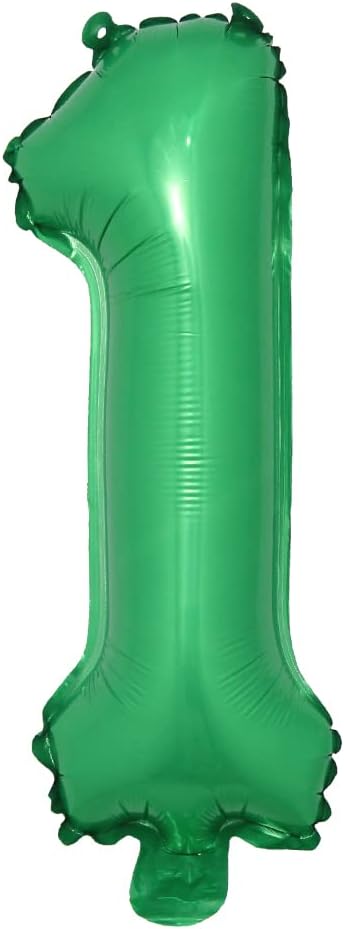 16 inch Green Alphabet Letter and Number Balloons Set Package, Aluminum Hanging by RUIANSI