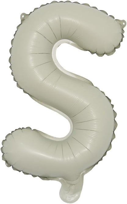16 inch Cream Letter A to Z Alphabet Number 0-9 Foil Balloons Letter Birthday by RUIANSI