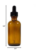 Amber Glass Dropper Bottle 2 oz – Refillable UV-Resistant Glass Bottle with Leak-Proof Dropper for Essential Oils, Serums, Tinctures, DIY Skincare – Single Pack - GreenHealdh