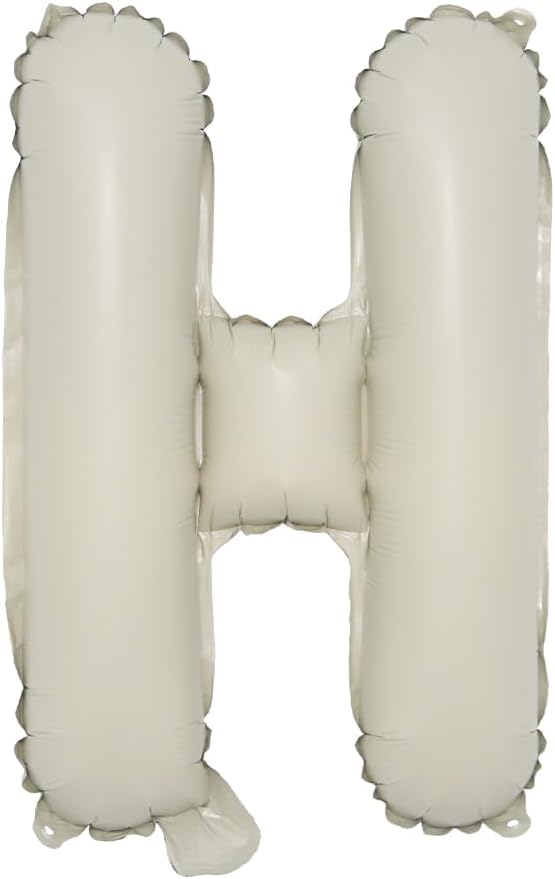 16 inch Cream Letter A to Z Alphabet Number 0-9 Foil Balloons Letter Birthday by RUIANSI