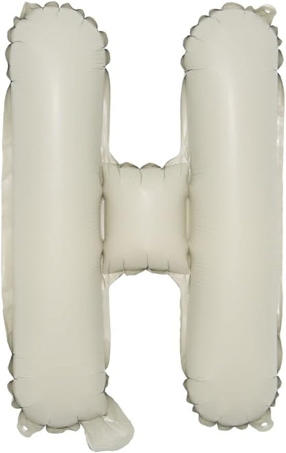 16 inch Cream Letter A to Z Alphabet Number 0-9 Foil Balloons Letter Birthday by RUIANSI